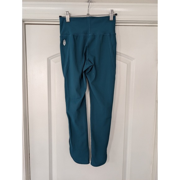 Free‎ People Movement Teal Leggings High Waisted Side Slits Womens Activewear XS - Picture 4 of 6